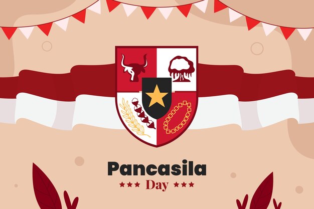 평면 pancasila 하루 배경