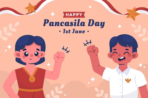 평면 pancasila 하루 배경