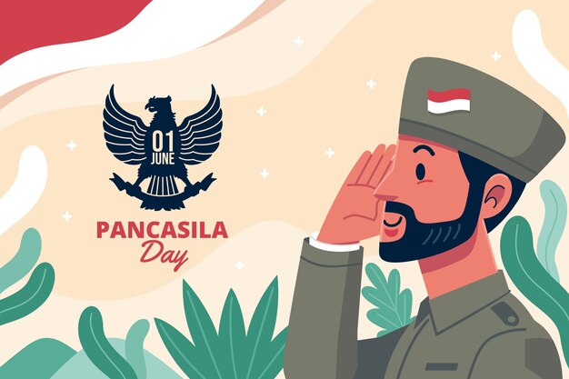 평면 pancasila 하루 배경