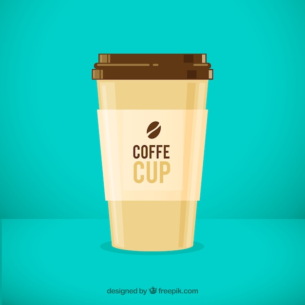 Free vector flat paper coffee cup