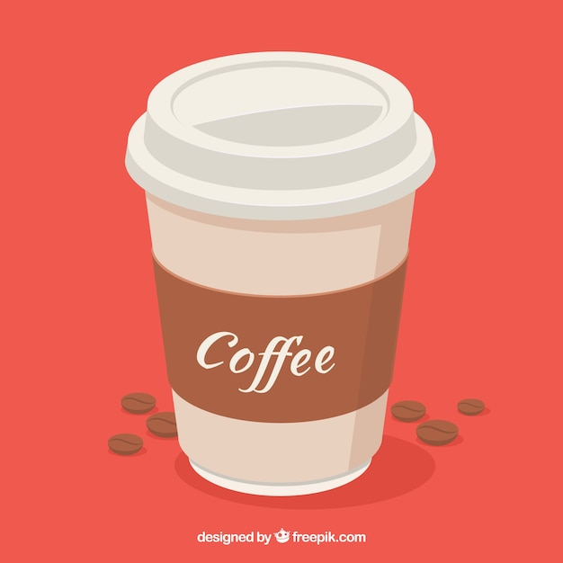 Free vector flat paper coffee cup