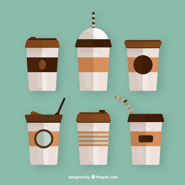 Free vector flat paper coffee cup