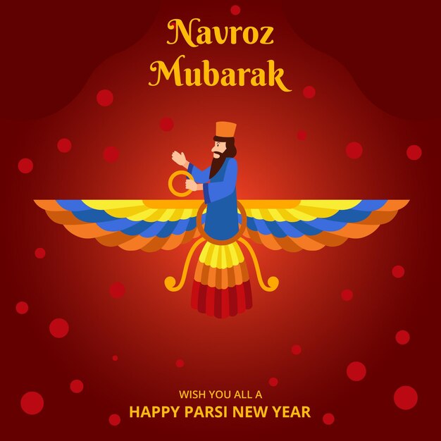 Free vector flat parsi new year illustration