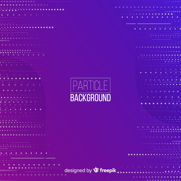 Flat particle lines purple background