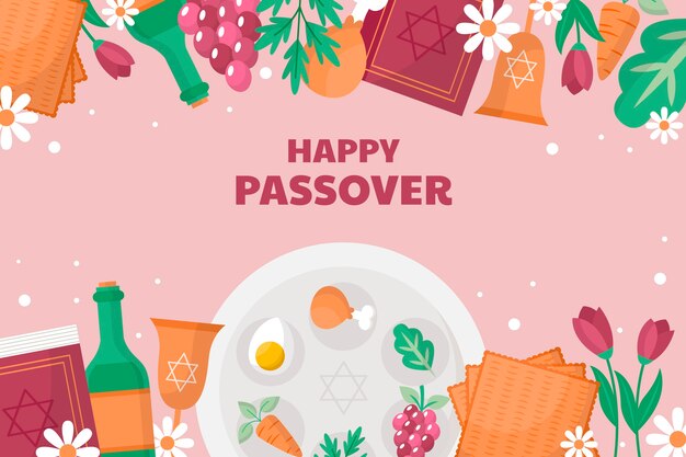 Flat passover background