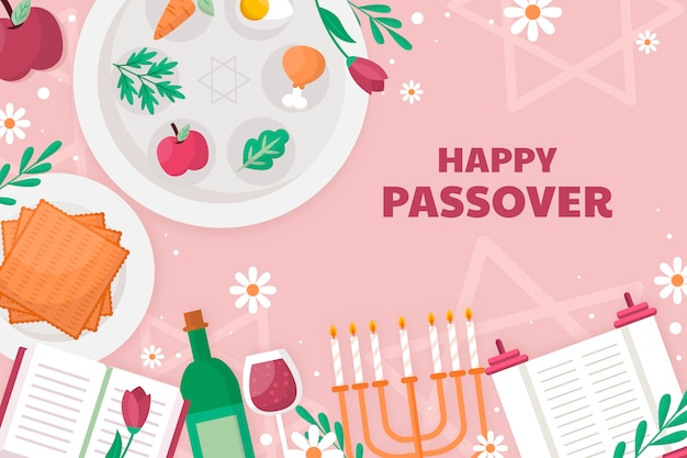 Free vector flat passover background