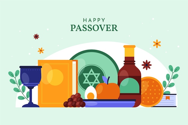 Free vector flat passover background