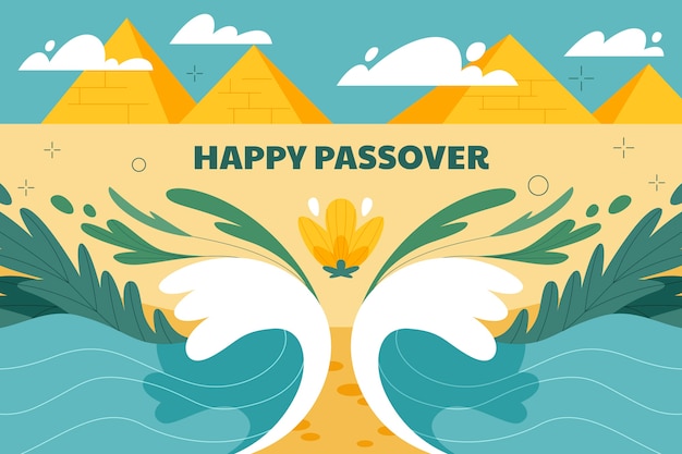 Free vector flat passover background