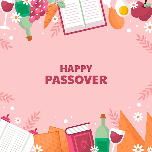 Flat passover illustration