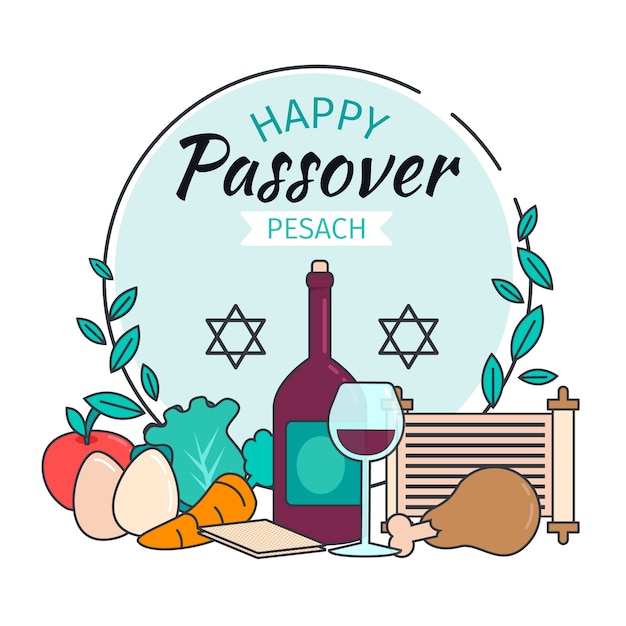 Flat passover pesach