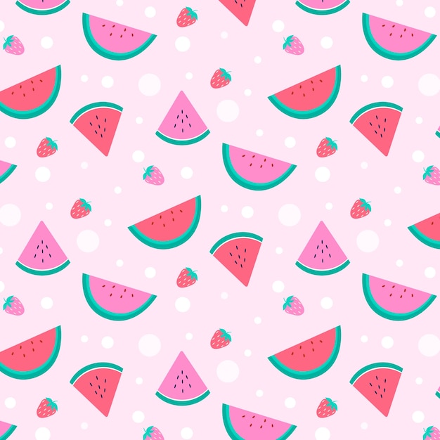 Free vector flat pastel pattern design for summer season