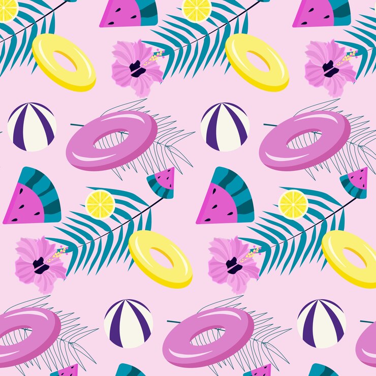 Free Vector flat pastel summer pattern design