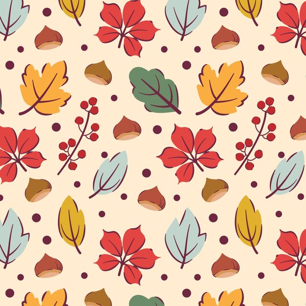 Flat pattern design for autumn season celebration