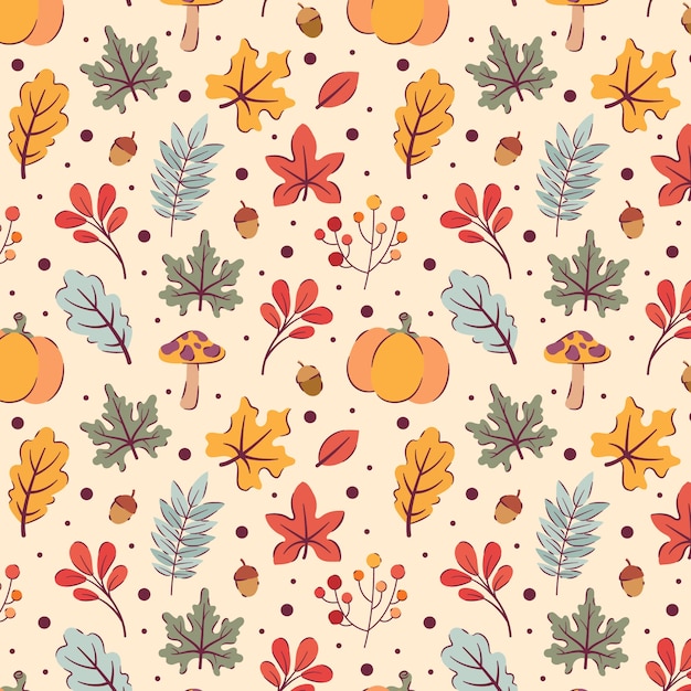 Flat pattern design for autumn season celebration