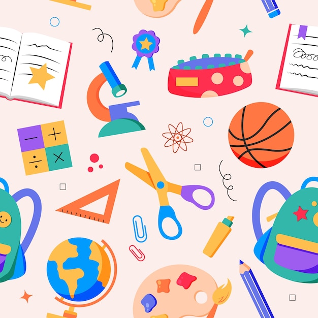 Flat pattern design for back to school season