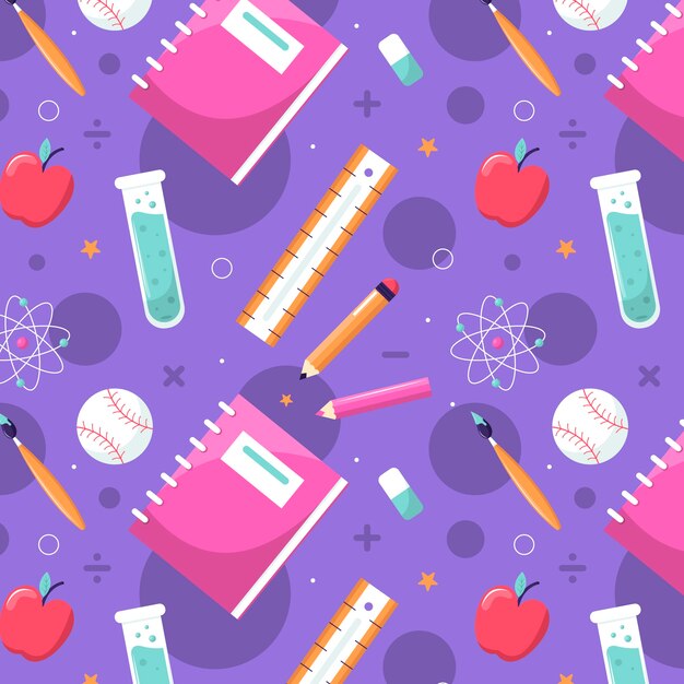 Flat pattern design for back to school season