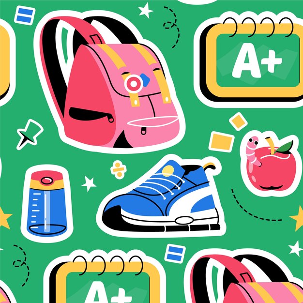 Flat pattern design for back to school season