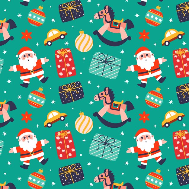 Flat pattern design for christmas season celebration