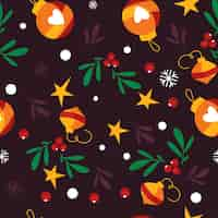 Free vector flat pattern design for christmas season celebration