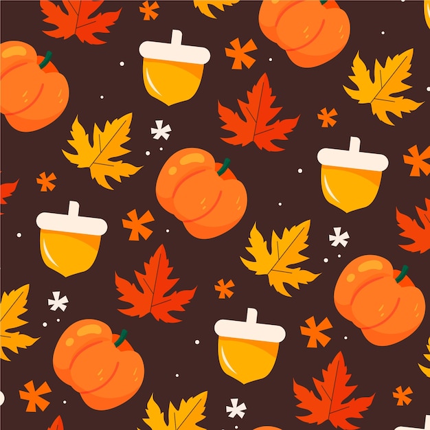 Flat pattern design for fall season celebration