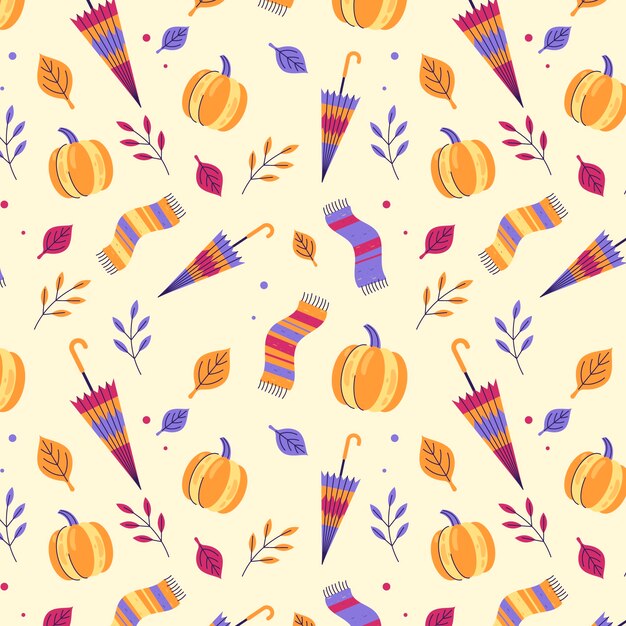 Flat pattern design for fall season