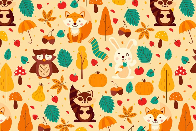 Flat pattern design for fall season