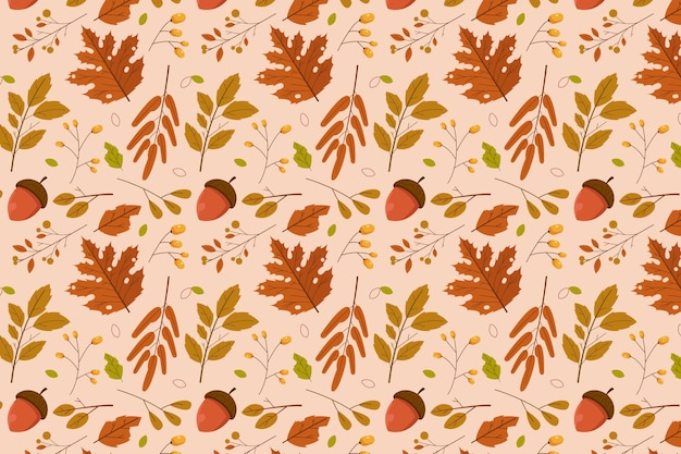 Free vector flat pattern design for fall season