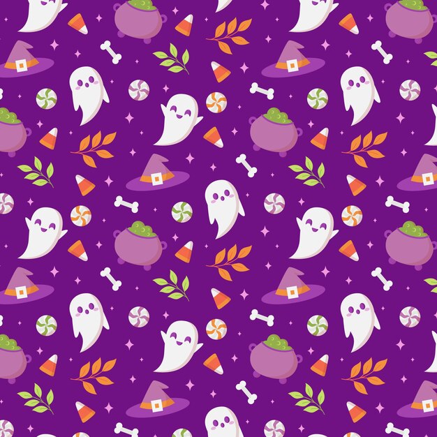 Flat pattern design for halloween season