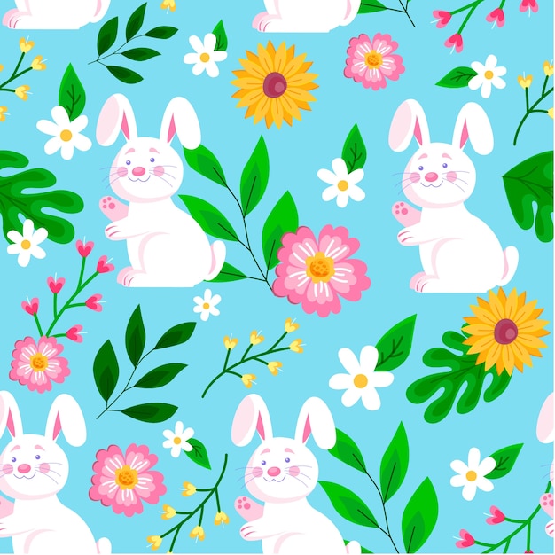 Free vector flat pattern design for spring celebration