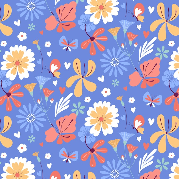 Flat pattern design for spring celebration