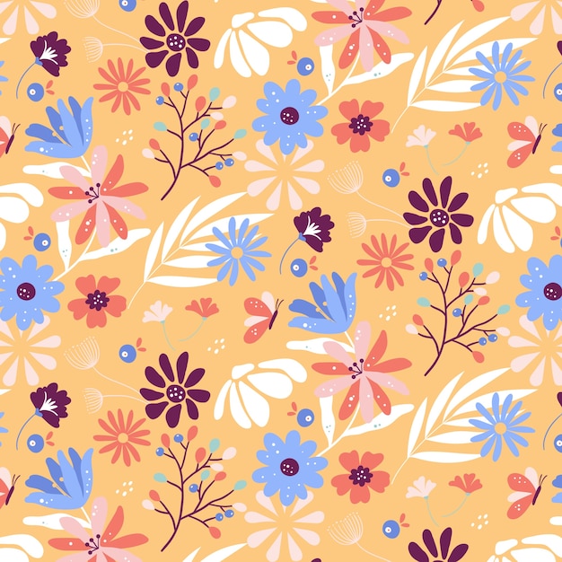봄 축하를 위한 플랫 패턴 디자인