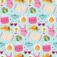 Free vector flat pattern design for summer season celebration