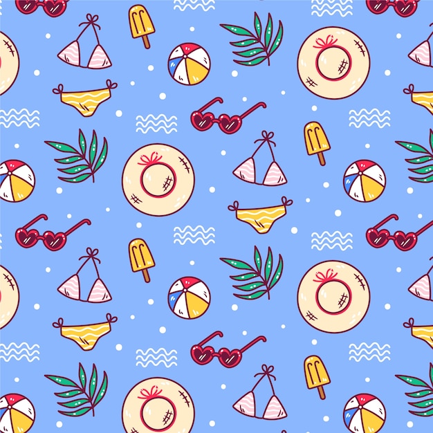 Free Vector | Flat pattern design for summer season celebration