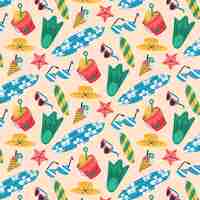 Free vector flat pattern design for summer season