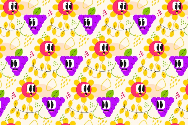 Free vector flat pattern design for summer season