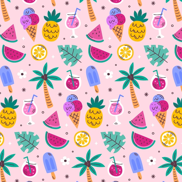 Flat pattern design for summer season