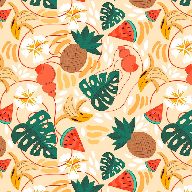 Flat pattern design for summertime season