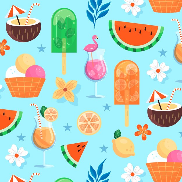 Flat pattern design for summertime