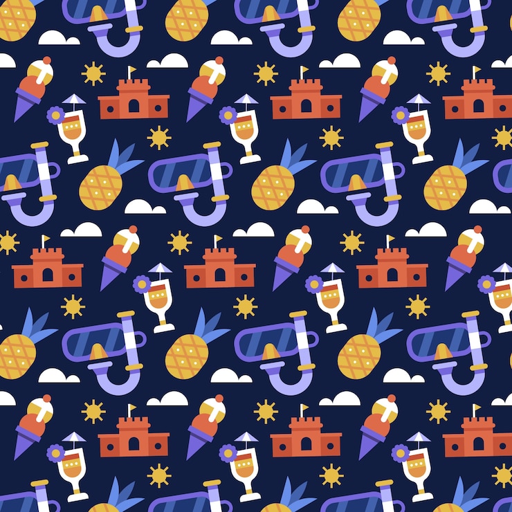 Free Vector flat pattern design for summertime