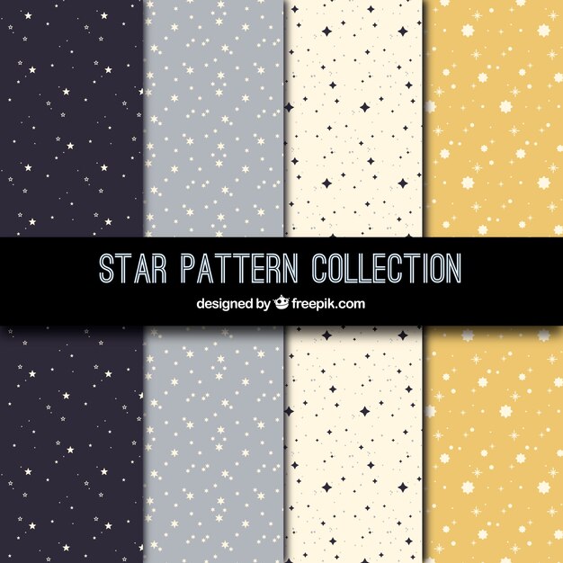 Flat patterns collection with stars