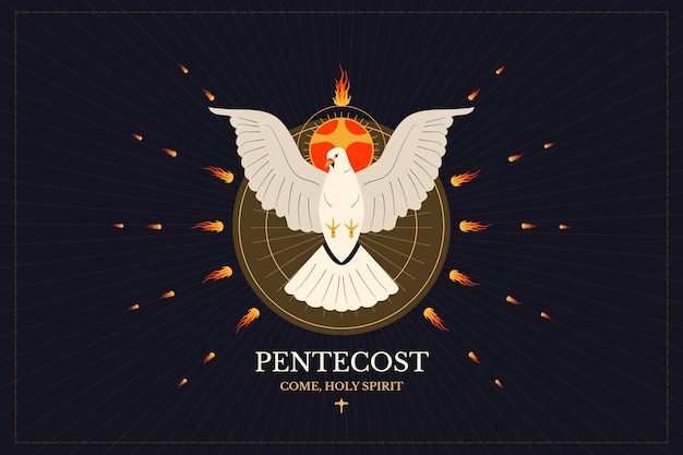 Free vector flat pentecost background