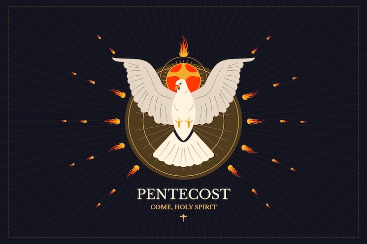 मुफ़्त वेक्टर flat pentecost background