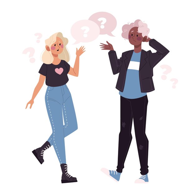 Flat people asking questions