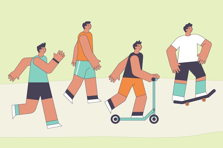 Free Vector flat people doing outdoor activities