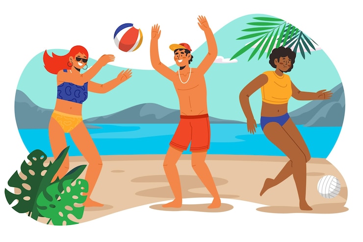 Free Vector flat people doing outdoor activities
