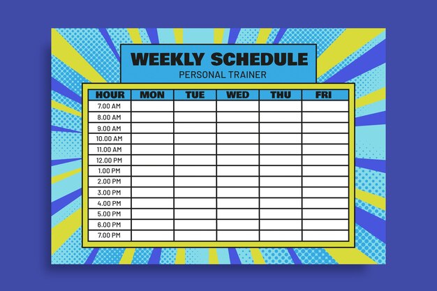 Flat personal trainer schedule