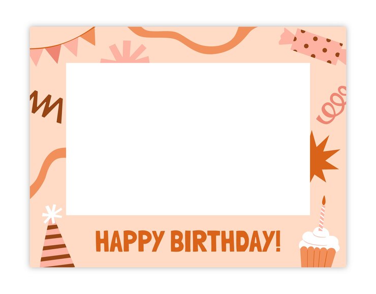 Free Vector flat photocall frame template