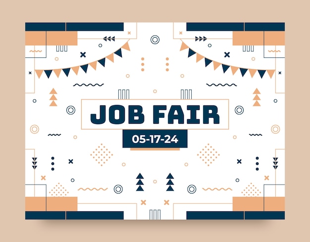 Flat photocall template for 2024 job fair