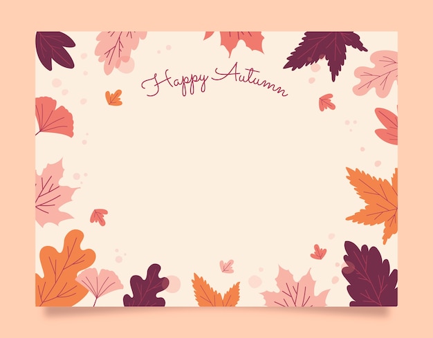 Flat photocall template for autumn celebration