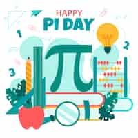 Free vector flat pi day illustration